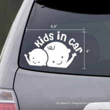 Kids In Car Custom Car Design Sticker, Baby Safety Car Decoration Sticker